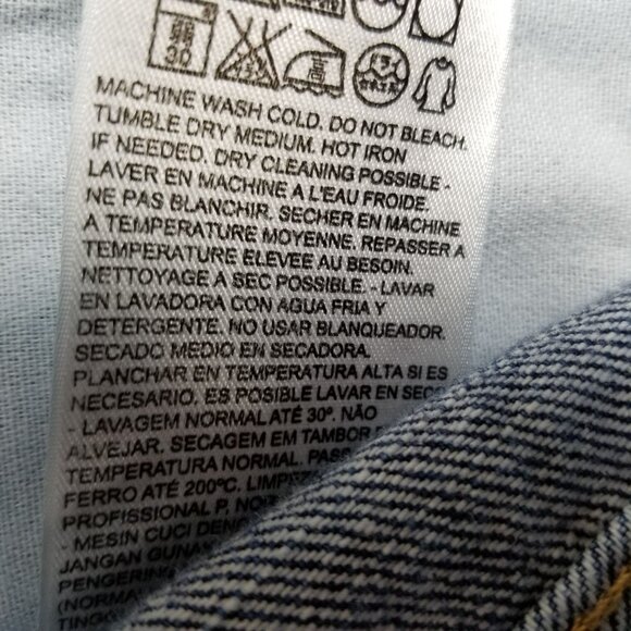 Levis Jeans Mens 40 Blue High Rise Relaxed Fit Tapered Leg Denim Shorts - Picture 13 of 15